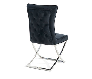 Zane Side Chair - Black / Silver