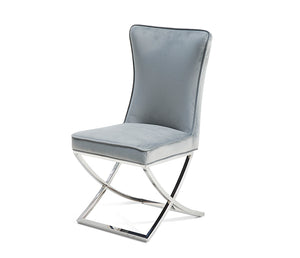 Zane Side Chair - Platinum Grey / Silver