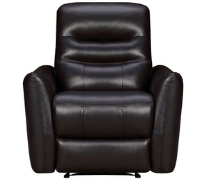 Zeus Chair - Power Reclining w/ Power Headrest - Dark Brown Leather