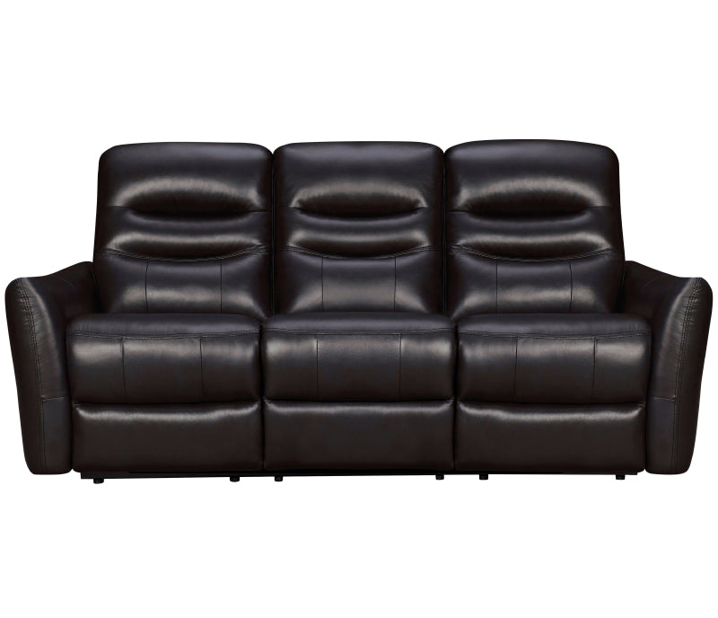 Zeus Sofa - Power Reclining w/ Power Headrests - Dark Brown Leather