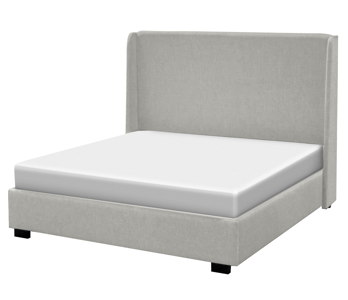 Abby Upholstered Bed - Dove Grey