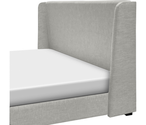 Abby Upholstered Bed - Dove Grey