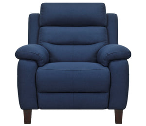 Crosby Chair - Power Reclining w/ Power Headrest - Blue Fabric