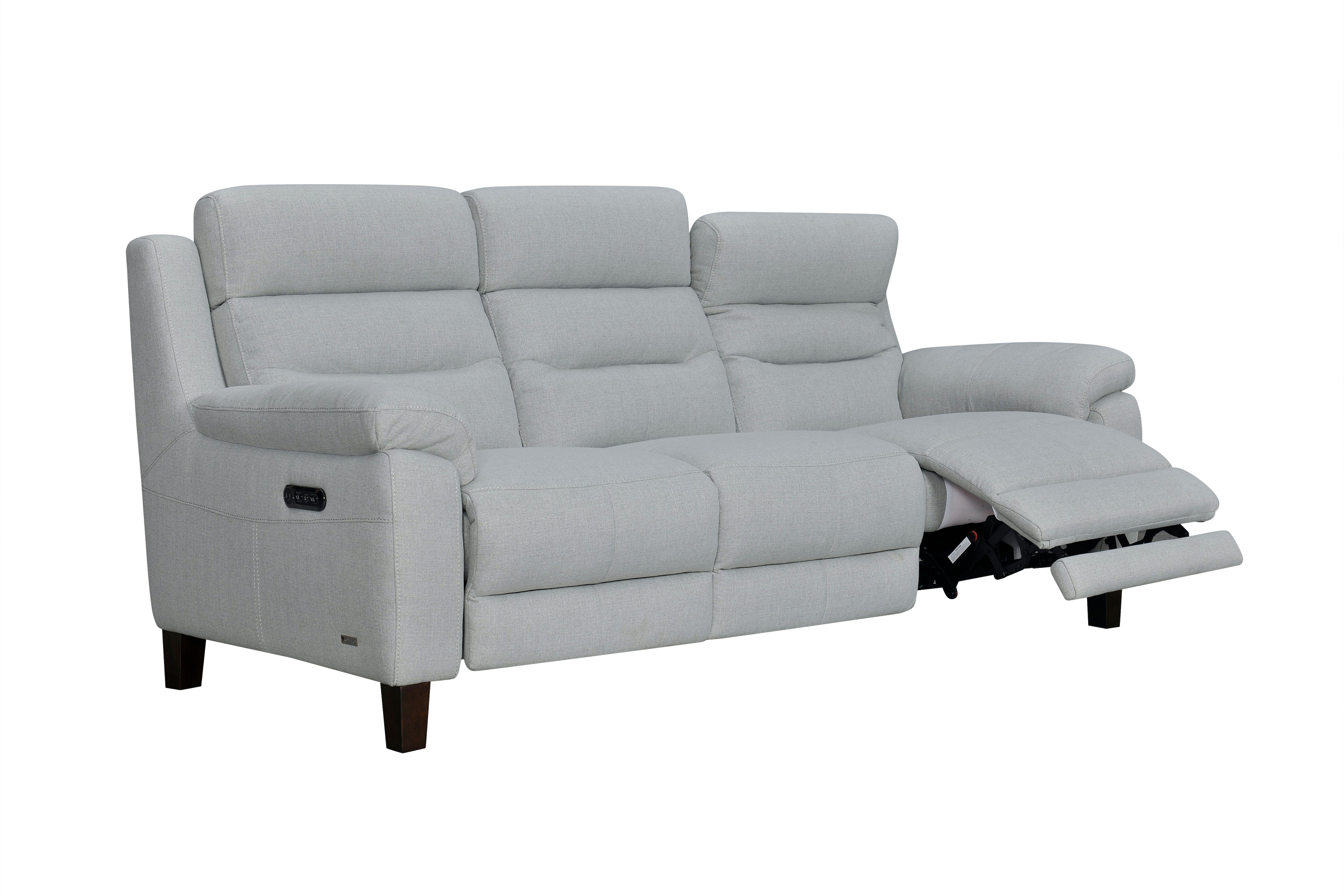Crosby Sofa - Power Reclining w/ Power Headrests - Grey Fabric
