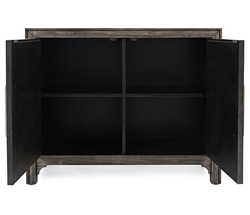 Gramercy Chevron - 40" Accent Cabinet - Dark Grey