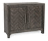Gramercy Chevron - 40" Accent Cabinet - Dark Grey