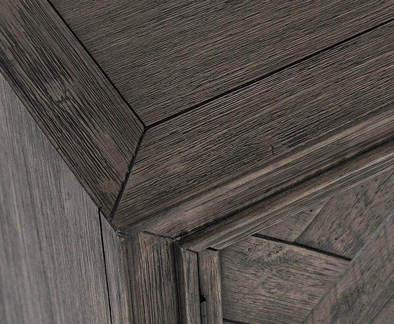 Gramercy Chevron - 40" Accent Cabinet - Dark Grey