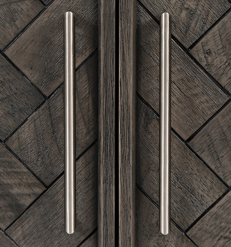 Gramercy Chevron - 40" Accent Cabinet - Dark Grey