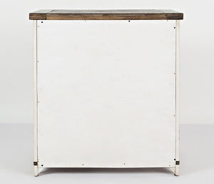 Madison County - Vintage White - 32" Barn Door Accent Cabinet