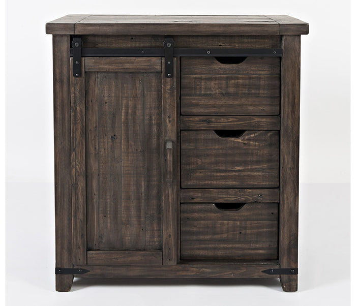 Madison County - Charcoal - 32″ Barn Door Accent Cabinet