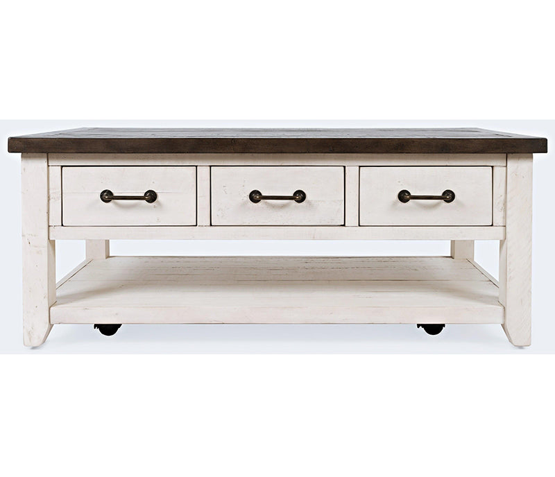 Madison County Harris - 3 Drawer Coffee Table - Vintage White