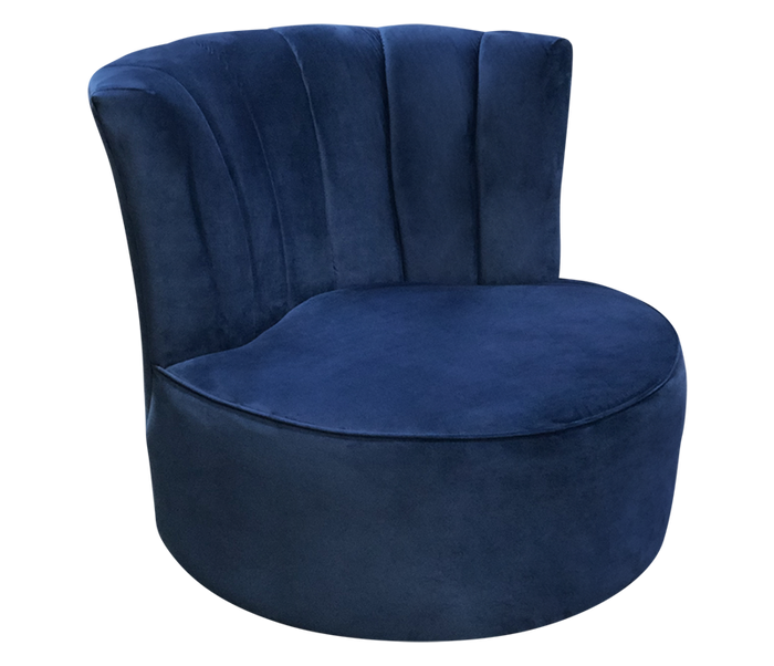 Marlo Accent Swivel Chair - Blue Velvet