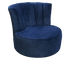 Marlo Accent Swivel Chair - Blue Velvet - Custom