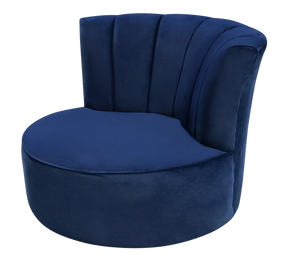 Marlo Accent Swivel Chair - Blue Velvet