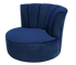 Marlo Accent Swivel Chair - Blue Velvet - Custom