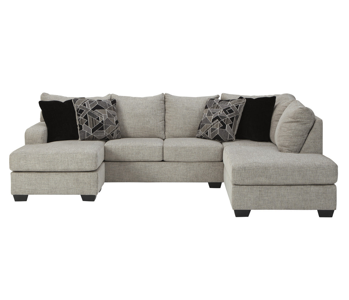 Storm 2 Piece Sectional - Grey Fabric