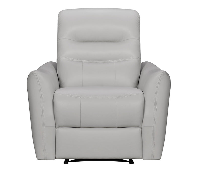 Zeus Chair - Power Reclining w/ Power Headrest - Dove Grey Leather