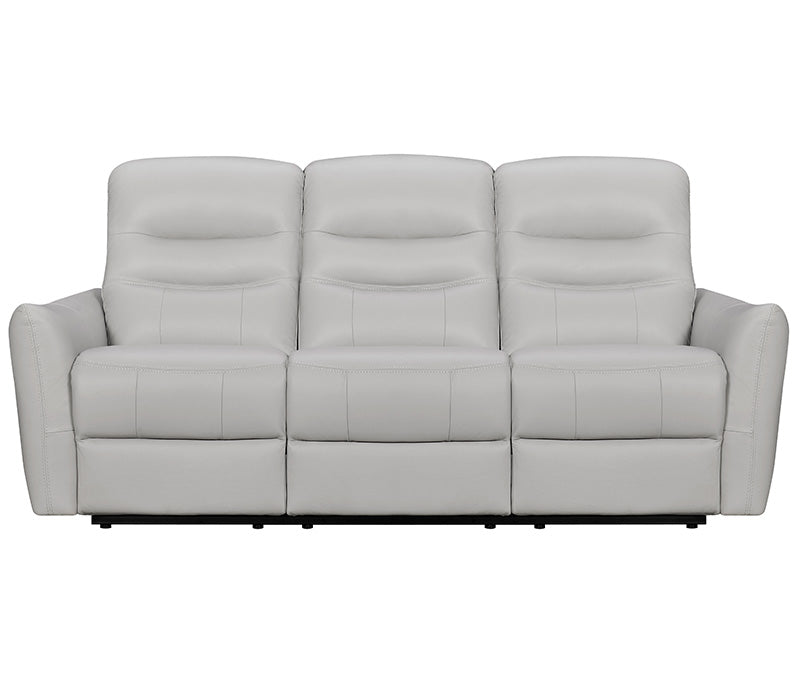 Zeus Sofa - Power Reclining w/ Power Headrests - Dove Grey Leather