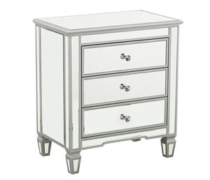 Zoey Mirrored Nightstand - Dove